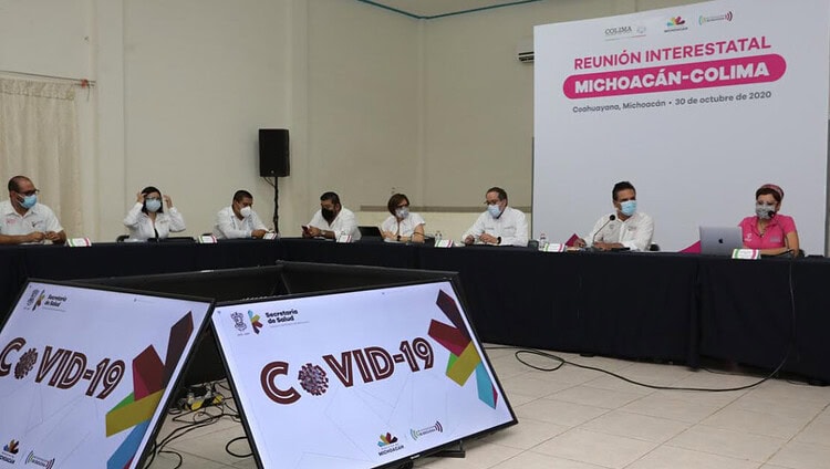 Reunión interinstitucional en Michoacán y Colima sobre COVID-19, 2020.