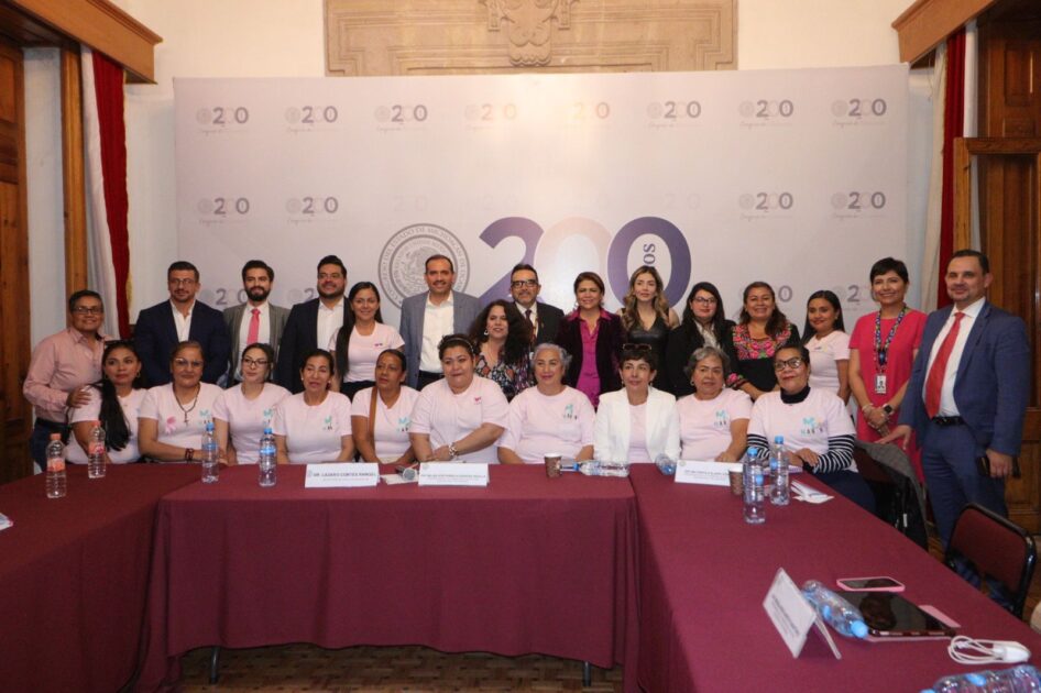 Pacientes oncológicas y autoridades de Michoacán reconocen labor del IMSS en atención médica.