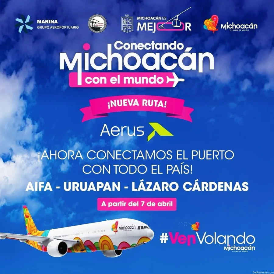 conectividad aérea Michoacán