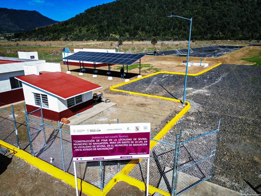 rehabilitación de la planta tratadora de aguas residuales de Sevina