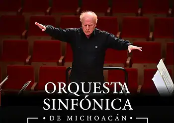 Orquesta sinfónica Michoacán concierto details en teatro.