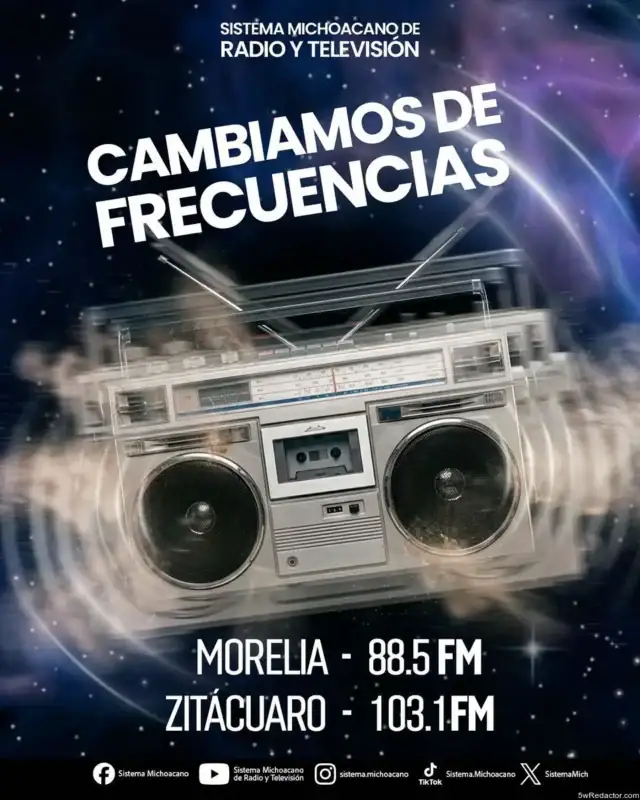 1. Radio y televisión del sistema michoacano transmitiendo en frecuencias 88.5 FM y 103.1 FM.