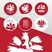 Polonia, logo bandera y escudo nacional en diseño moderno y estilo distintivo.