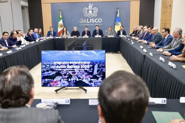 Impulso económico en Jalisco tras hechos del 22 de febrero, reunión de la Mesa de Impulso Económico.