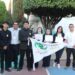 Estudiantes orgullosos muestran su proyecto de app sin necesidad de computadora, compitiendo en Brasil con medalla de oro en.