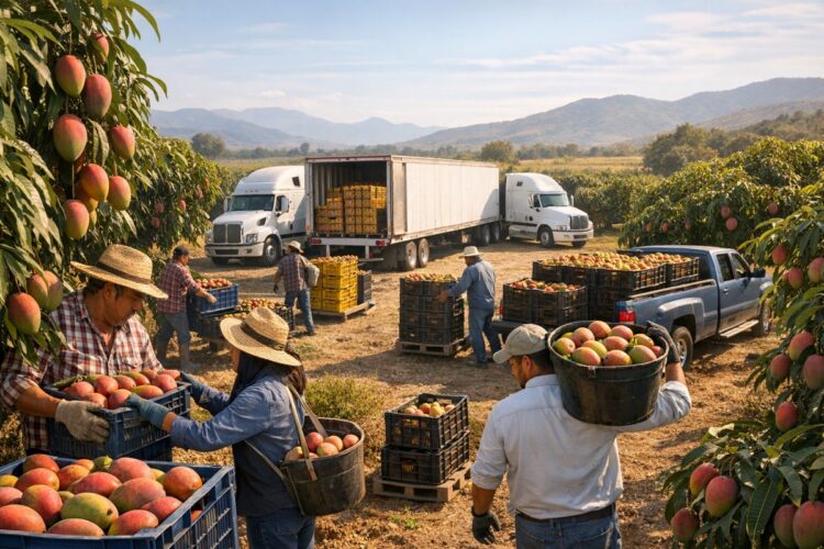 Exportación de mango mexicano hacia Norteamérica