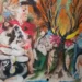 Árbol Colorido Y Diversidad De Animales.