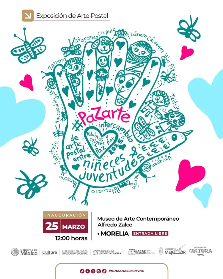 Arte postal PaZarte en el MACAZ con obras de jóvenes