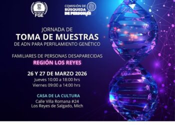 Toma de muestras de ADN en Los Reyes para acelerar la identificación de personas desaparecidas en la región.