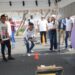 Personas participando en actividades recreativas y educativas en Zamora durante la Vía Recre-Activa.