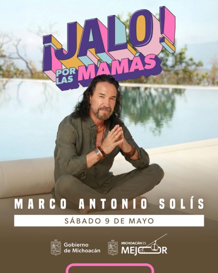 Marco Antonio Solís en concierto gratuito en Morelia por el Día de las Madres, evento especial para celebrar a las mamás en M.