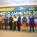 Autoridades y participantes en evento por el Día Mundial del Medio Ambiente en Michoacán, conmemorando acciones para la prote.