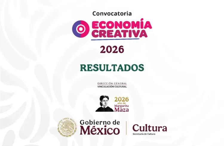 Convocatoria Economía Creativa 2026, resultados publicados por el Gobierno de México y la Secretaría de Cultura.