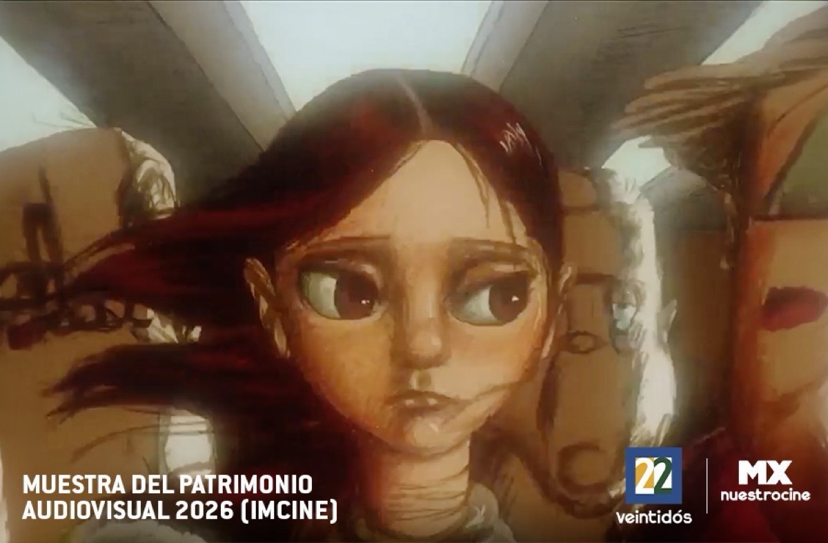 Niña animada en un autobús, parte de la Muestra del Patrimonio Audiovisual 2026 de IMCINE.