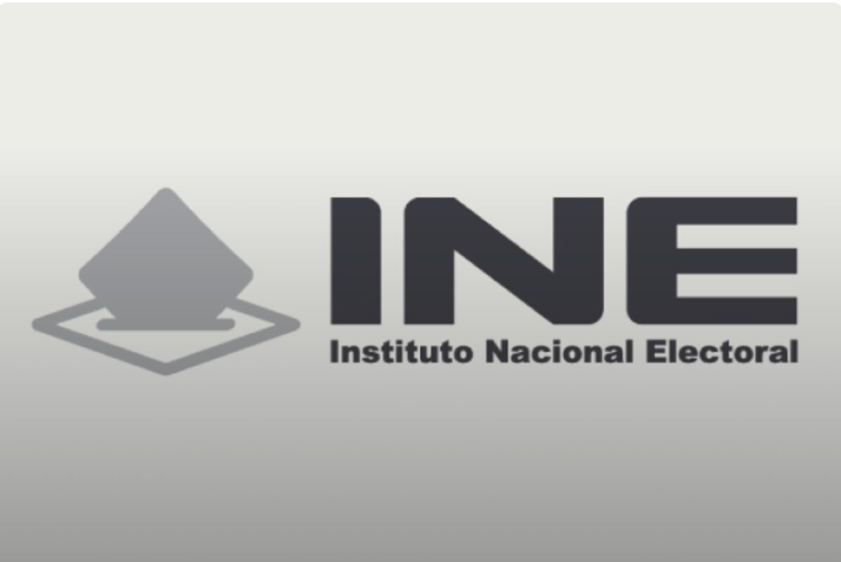 Logotipo del Instituto Nacional Electoral con un ícono de urna y una boleta.