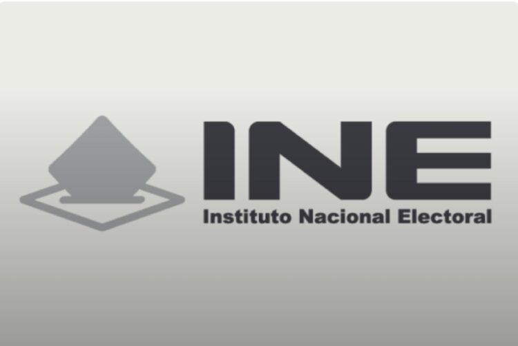 Logotipo del Instituto Nacional Electoral con un ícono de urna y una boleta.