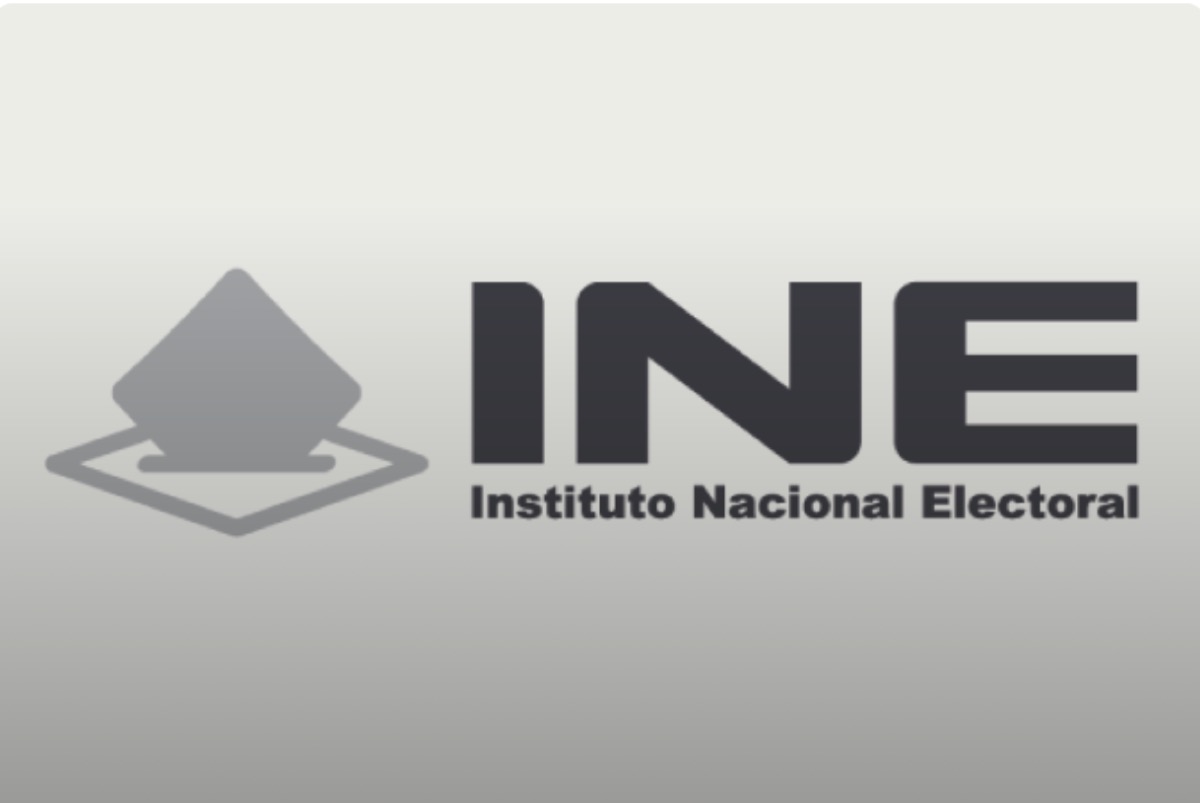 Logotipo del Instituto Nacional Electoral con un ícono de urna y una boleta.